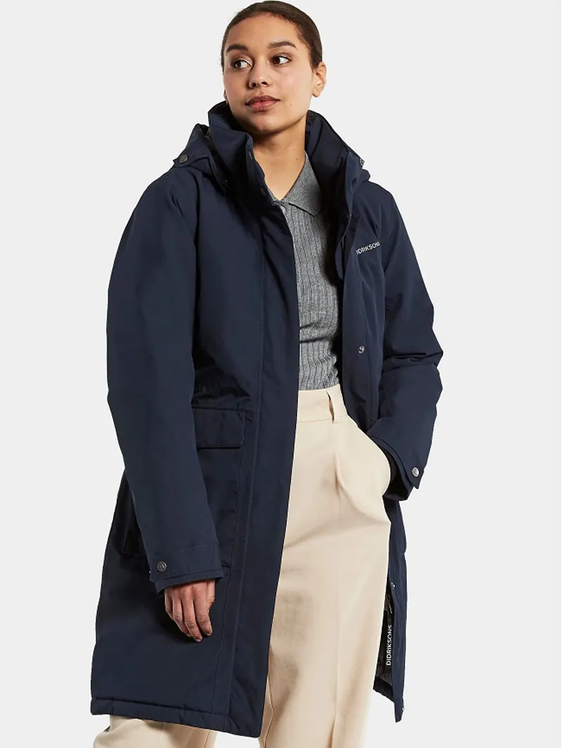 Didriksons Womens Emilia  Parka 2 Dark Night Blue-2